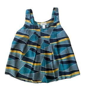 Anthropologie Partimi Silk Geometric Blouse